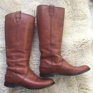 Madewell Riding Boot in Congac - wide calf